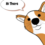 Contact form dog saying Hi There
