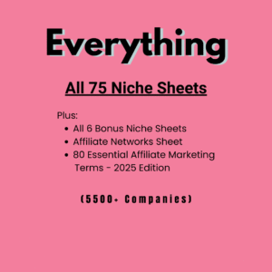 Everything. All 75 niches product image